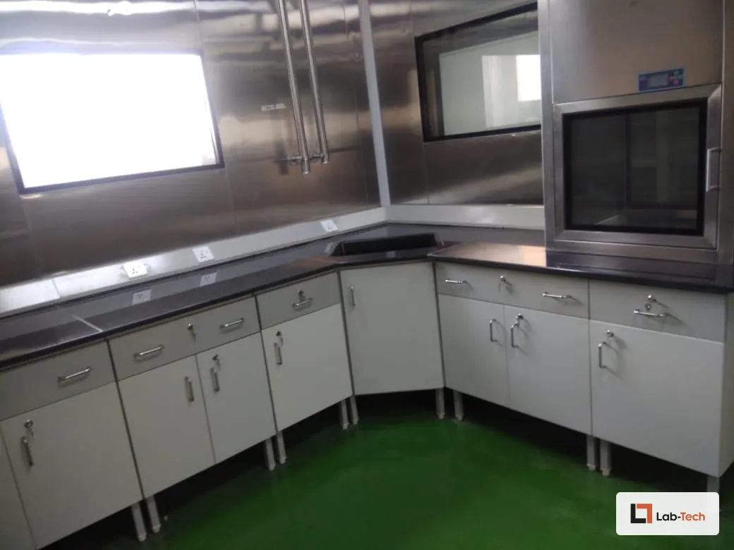 Corner Benches built and installed by Lab-Tech — site photo 4
