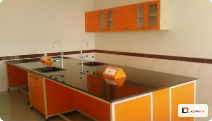 Sink Benches built and installed by Lab-Tech — site photo 3